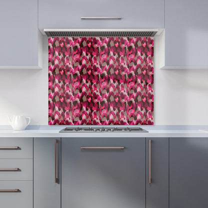 Modern Pink Animal Print Kitchen Splashback