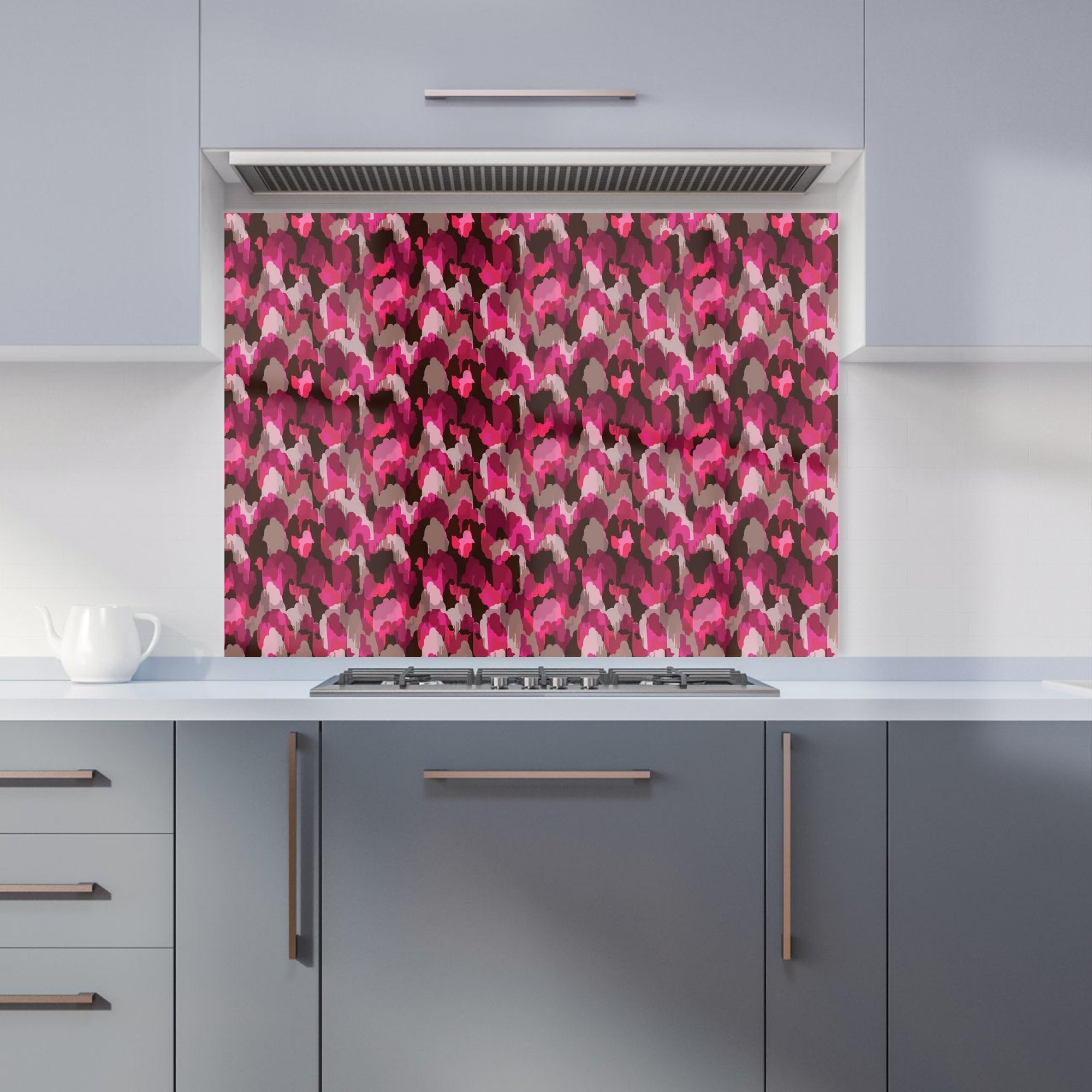 Modern Pink Animal Print Kitchen Splashback