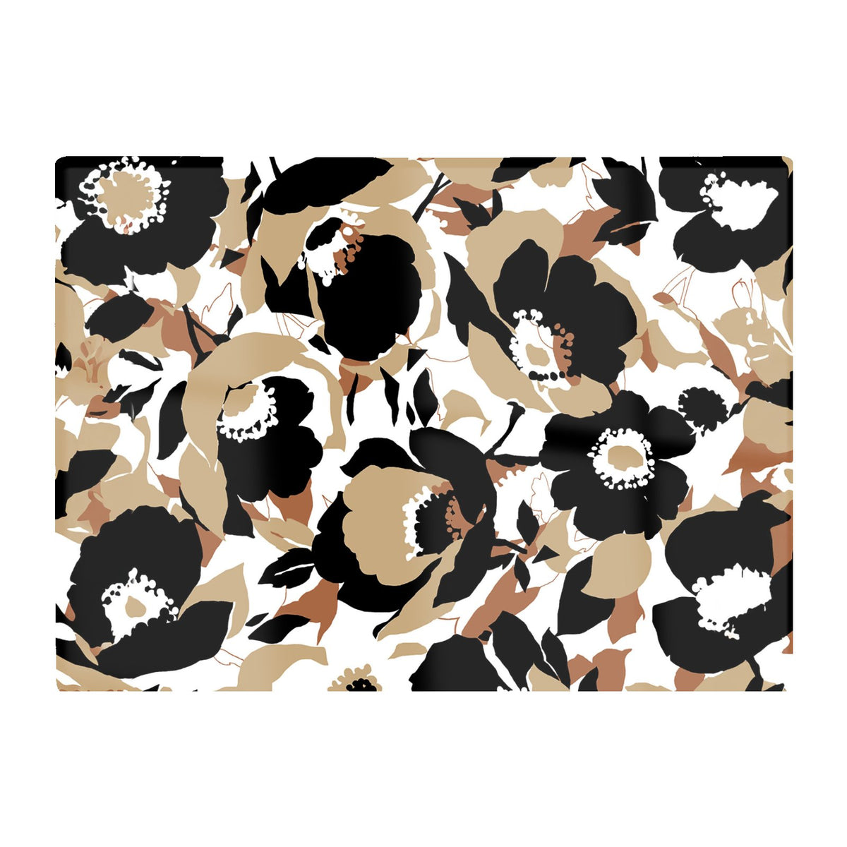 Modern Flower Pattern Glass Chopping Board