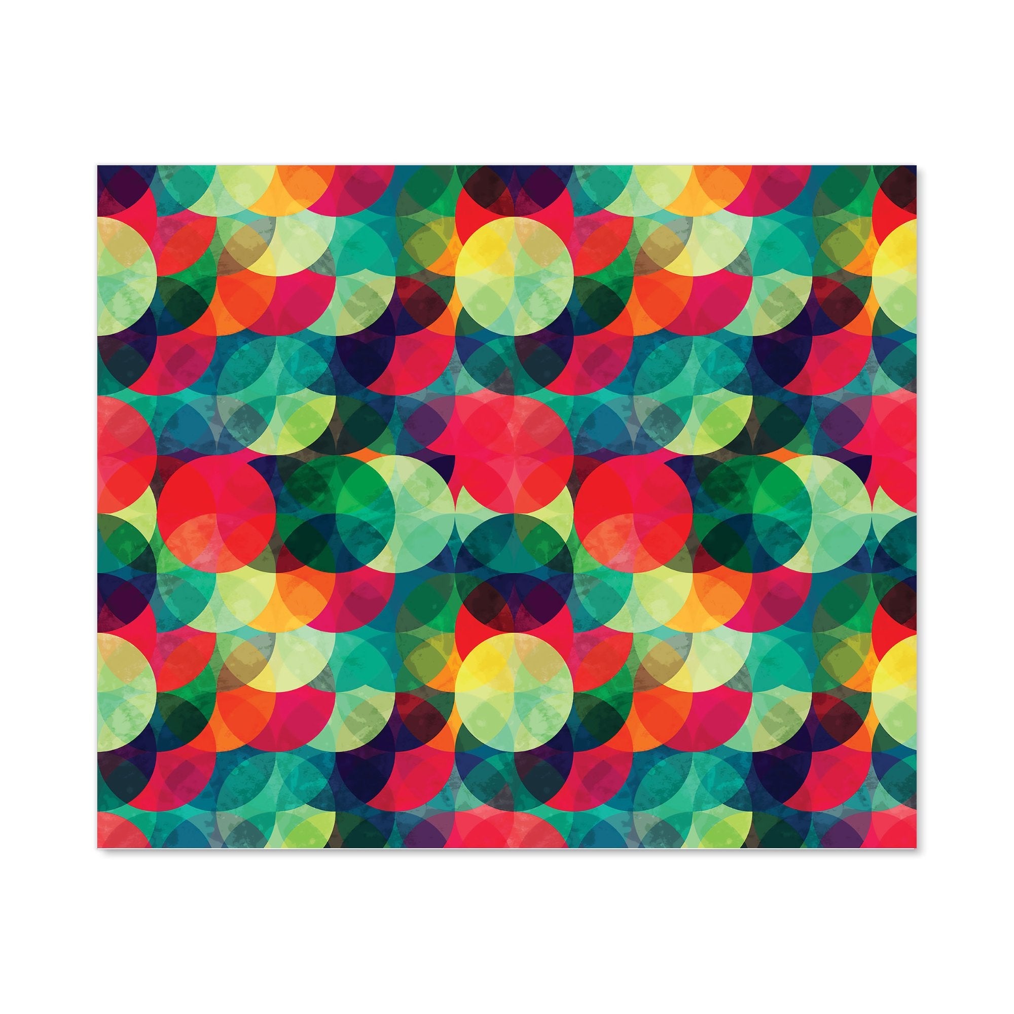 Colourful Grunge Circle Pattern Kitchen Splashback