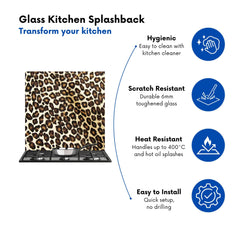 Leopard Hide Print Kitchen Splashback