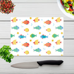 Swimming Fish Glass Chopping Board