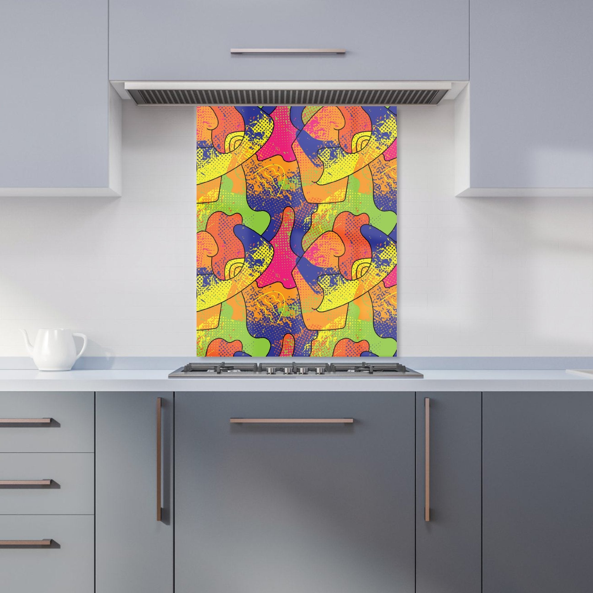 Bright Abstract Pattern Kitchen Splashback