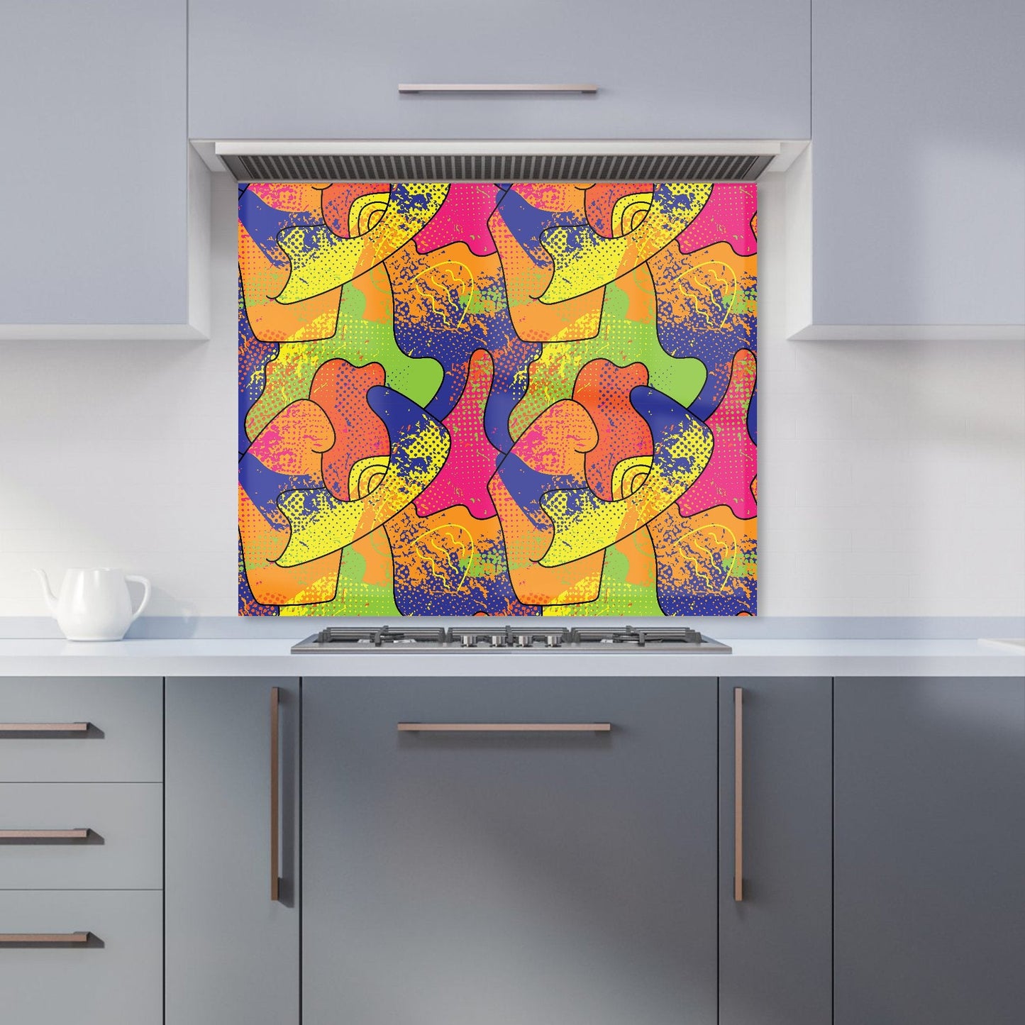 Bright Abstract Pattern Kitchen Splashback