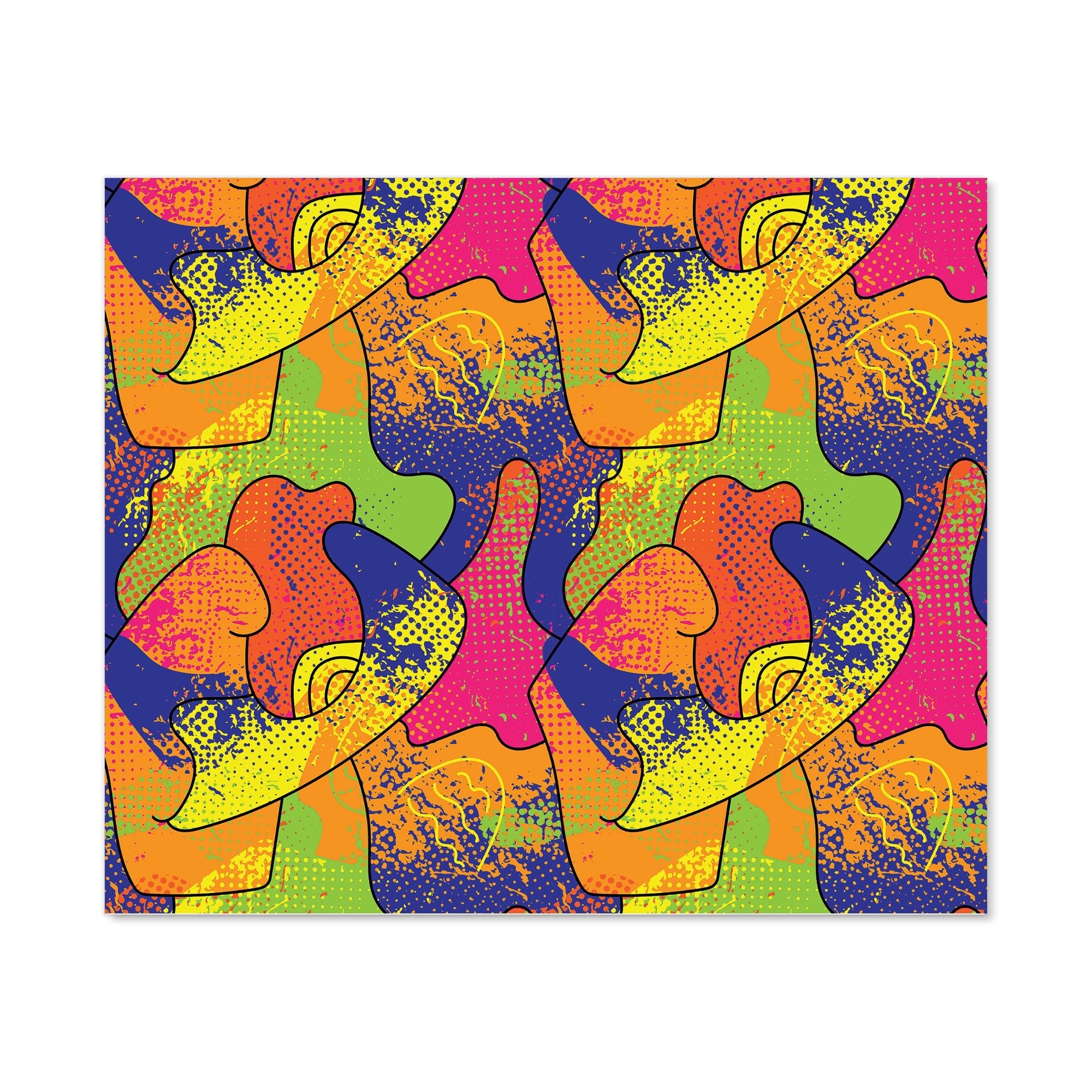 Bright Abstract Pattern Kitchen Splashback