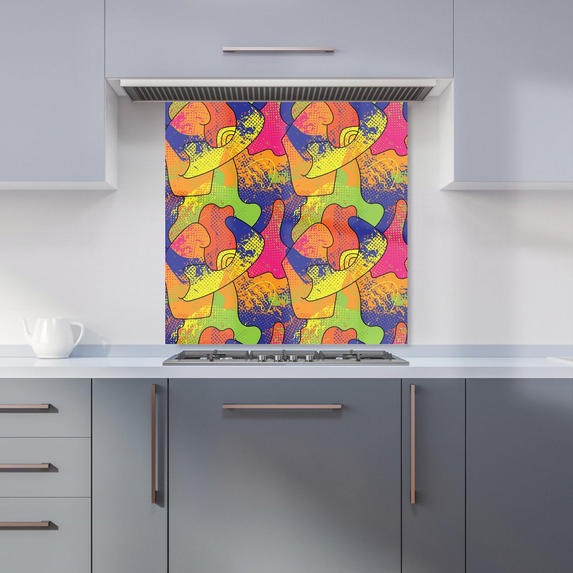 Bright Abstract Pattern Kitchen Splashback