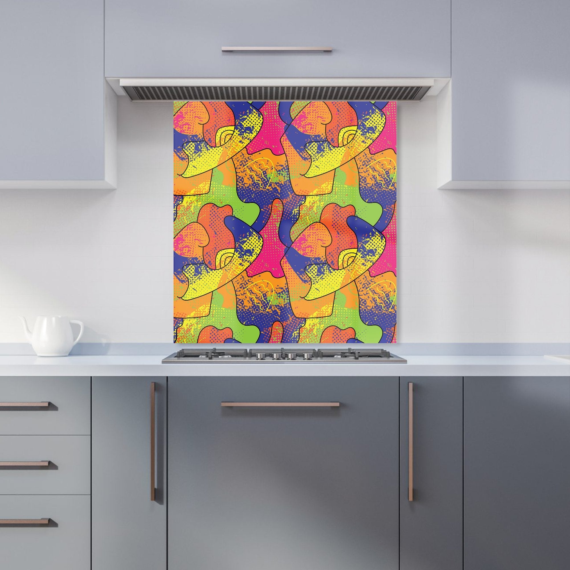 Bright Abstract Pattern Kitchen Splashback