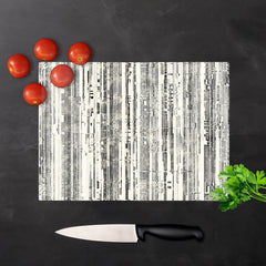 Washed Out Canvas Pattern Glass Chopping Board