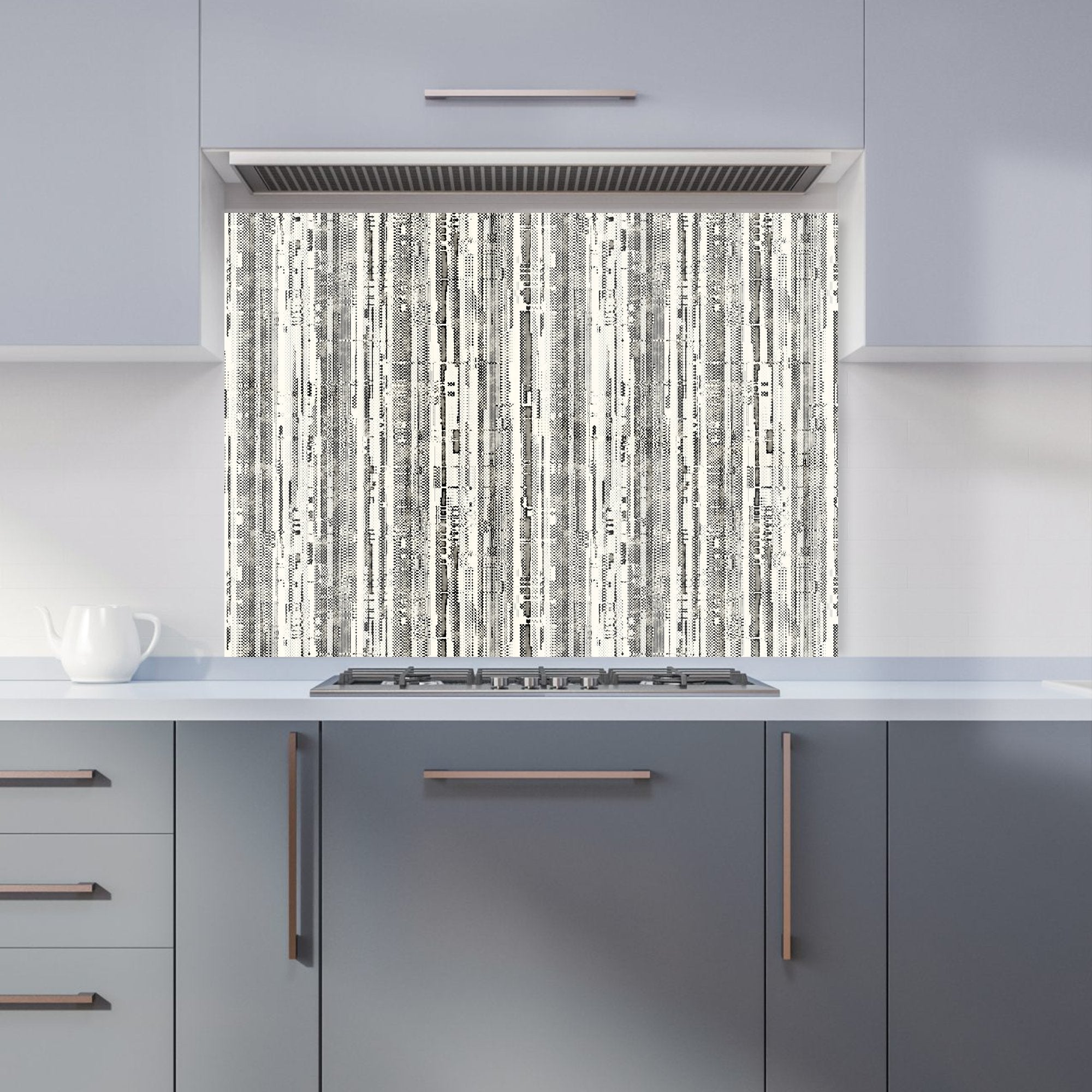 Washed Out Canvas Pattern Kitchen Splashback