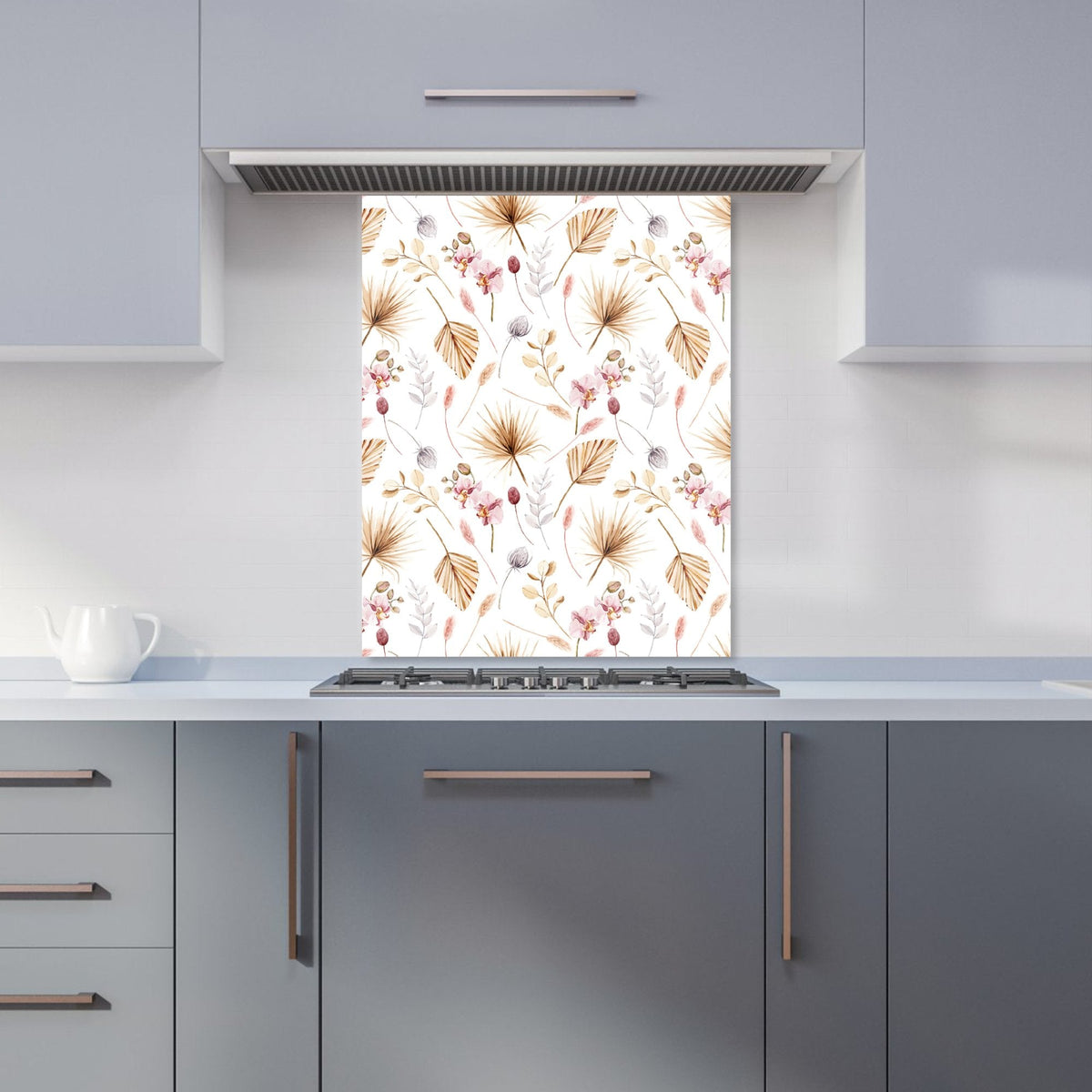 Watercolour Orchids Kitchen Splashback