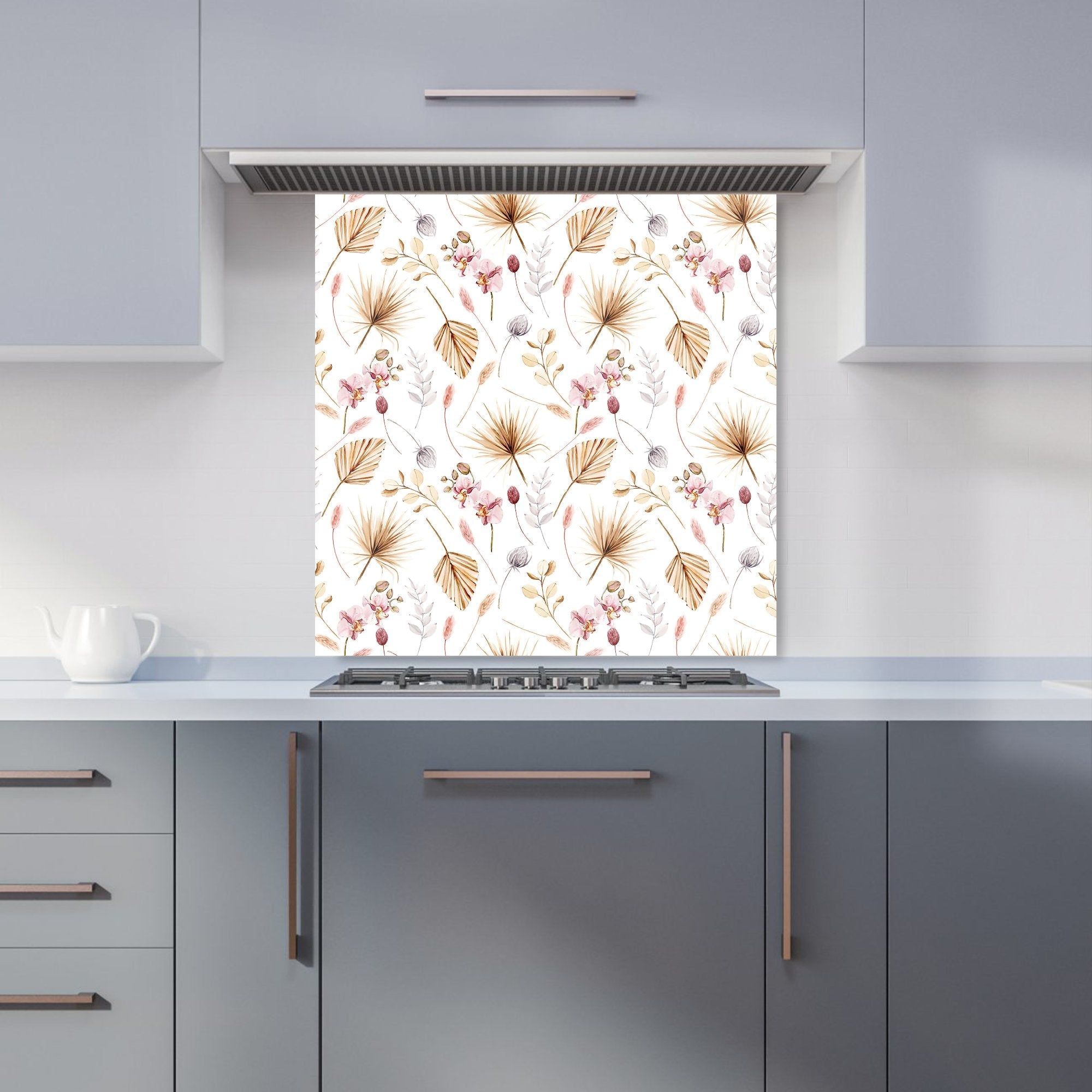 Watercolour Orchids Kitchen Splashback