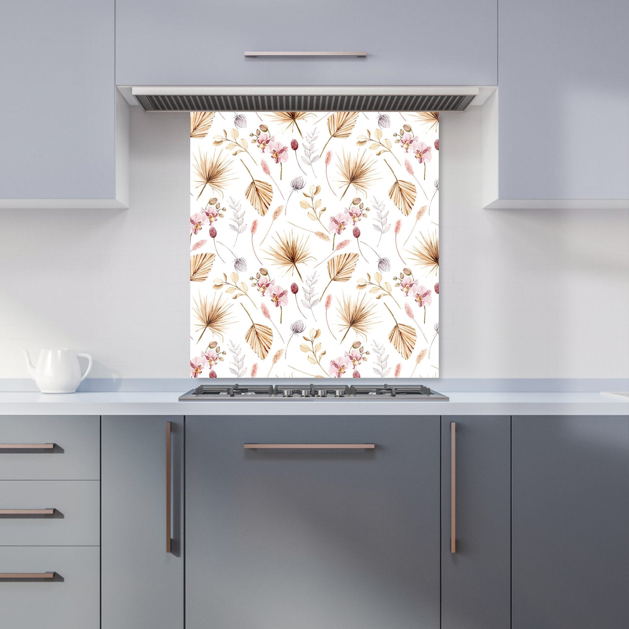 Watercolour Orchids Kitchen Splashback