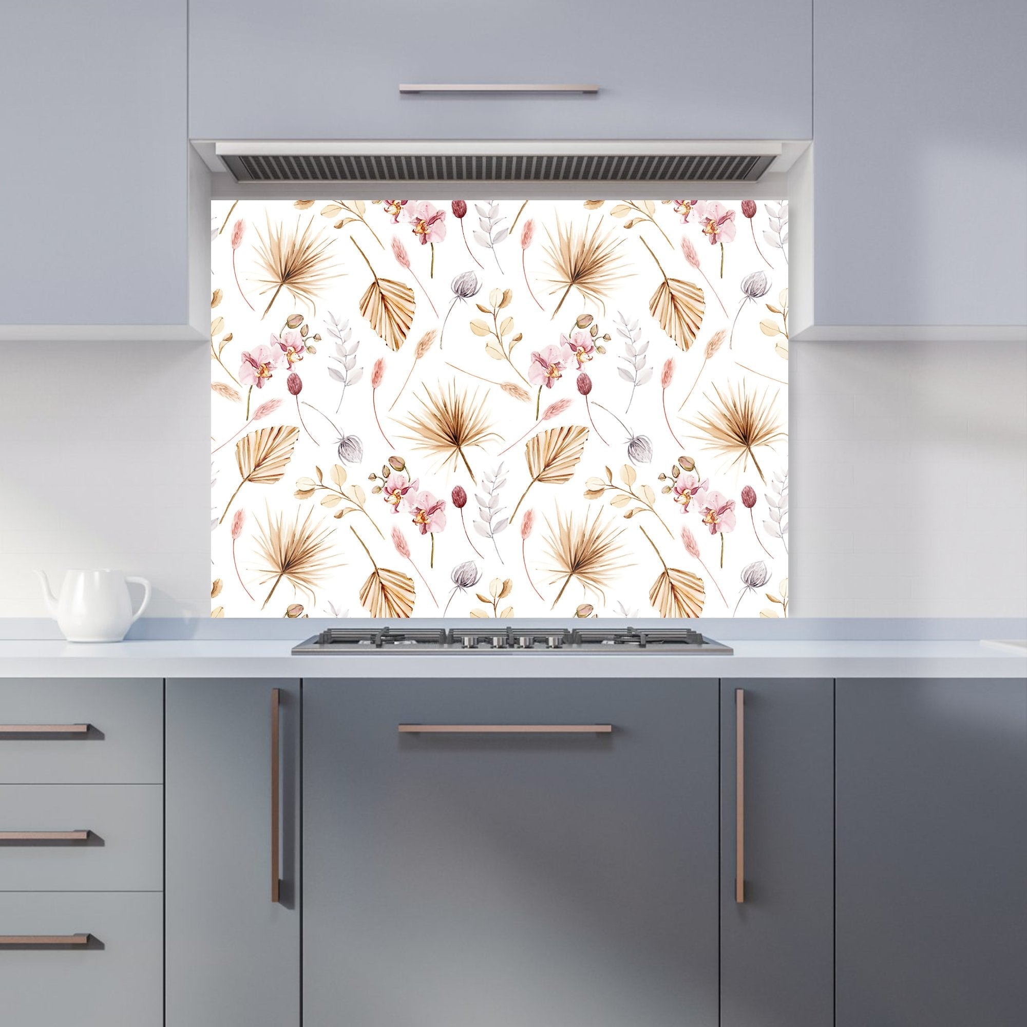 Watercolour Orchids Kitchen Splashback