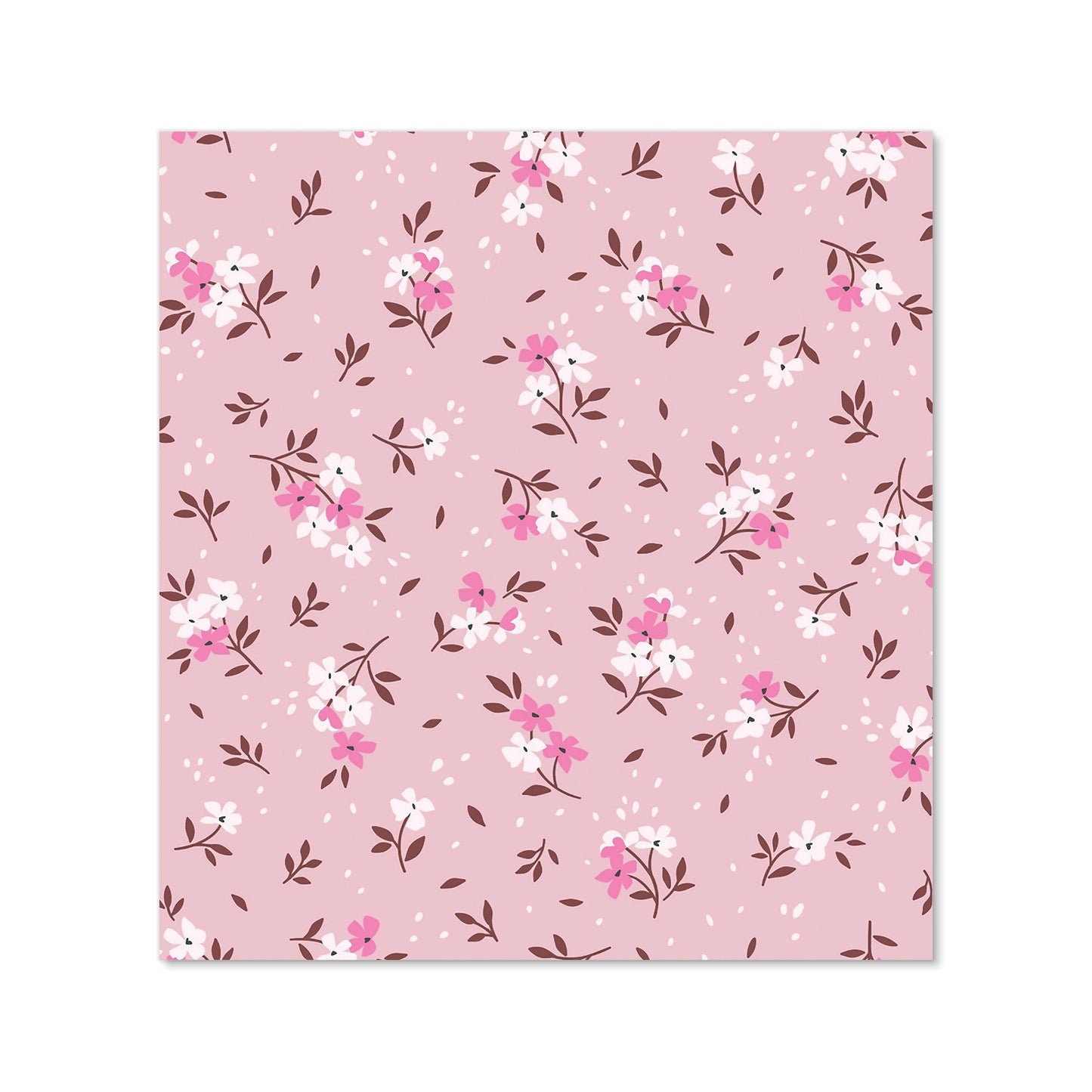 Pretty Pink Flower Pattern Kitchen Splashback