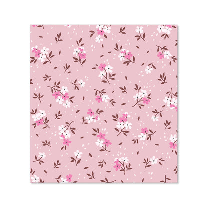 Pretty Pink Flower Pattern Kitchen Splashback