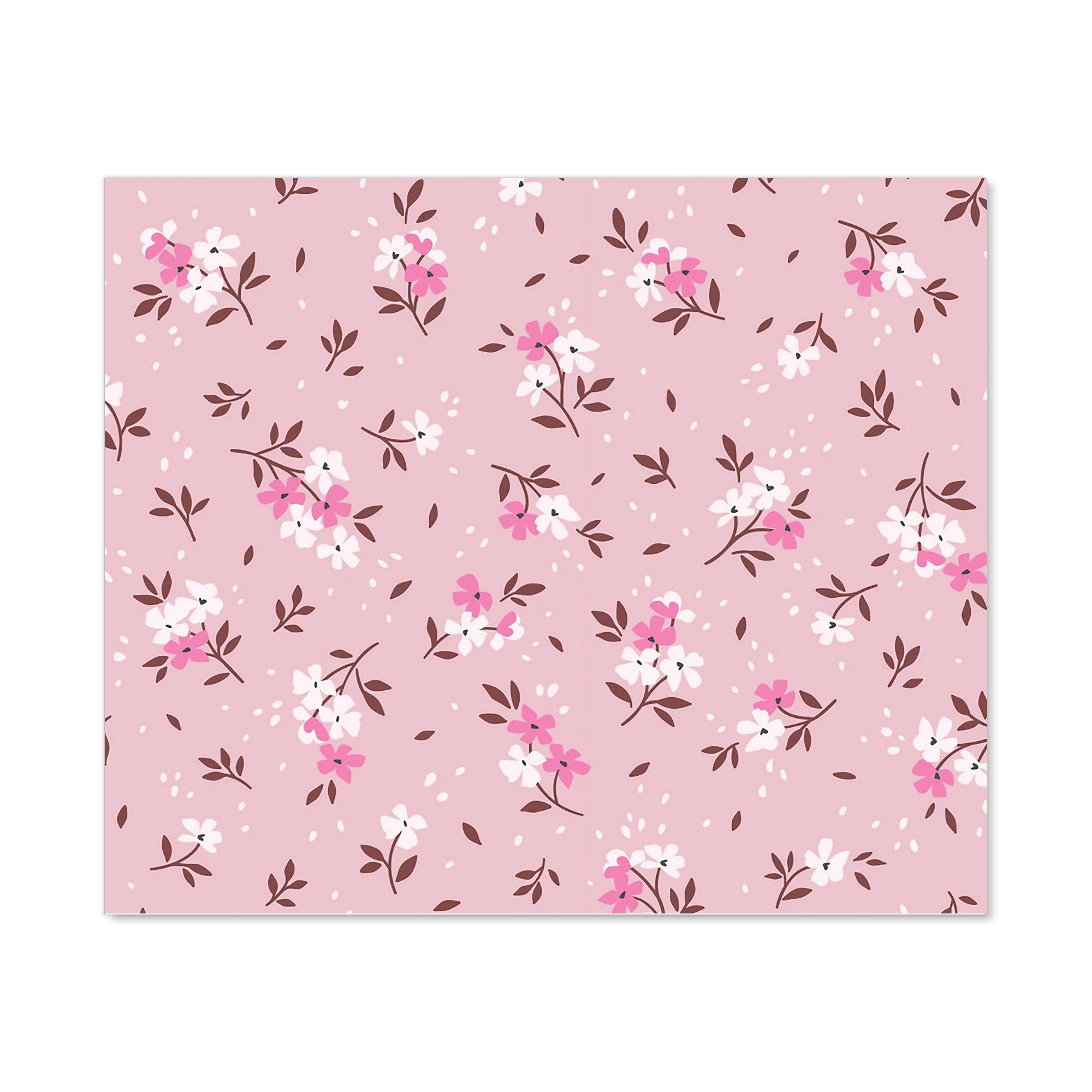 Pretty Pink Flower Pattern Kitchen Splashback