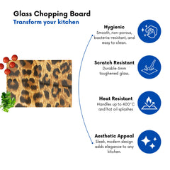 Wild Animal Pattern Glass Chopping Board