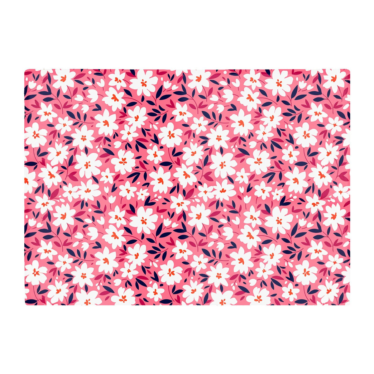 Small Cute White Flower Pattern Glass Chopping Board
