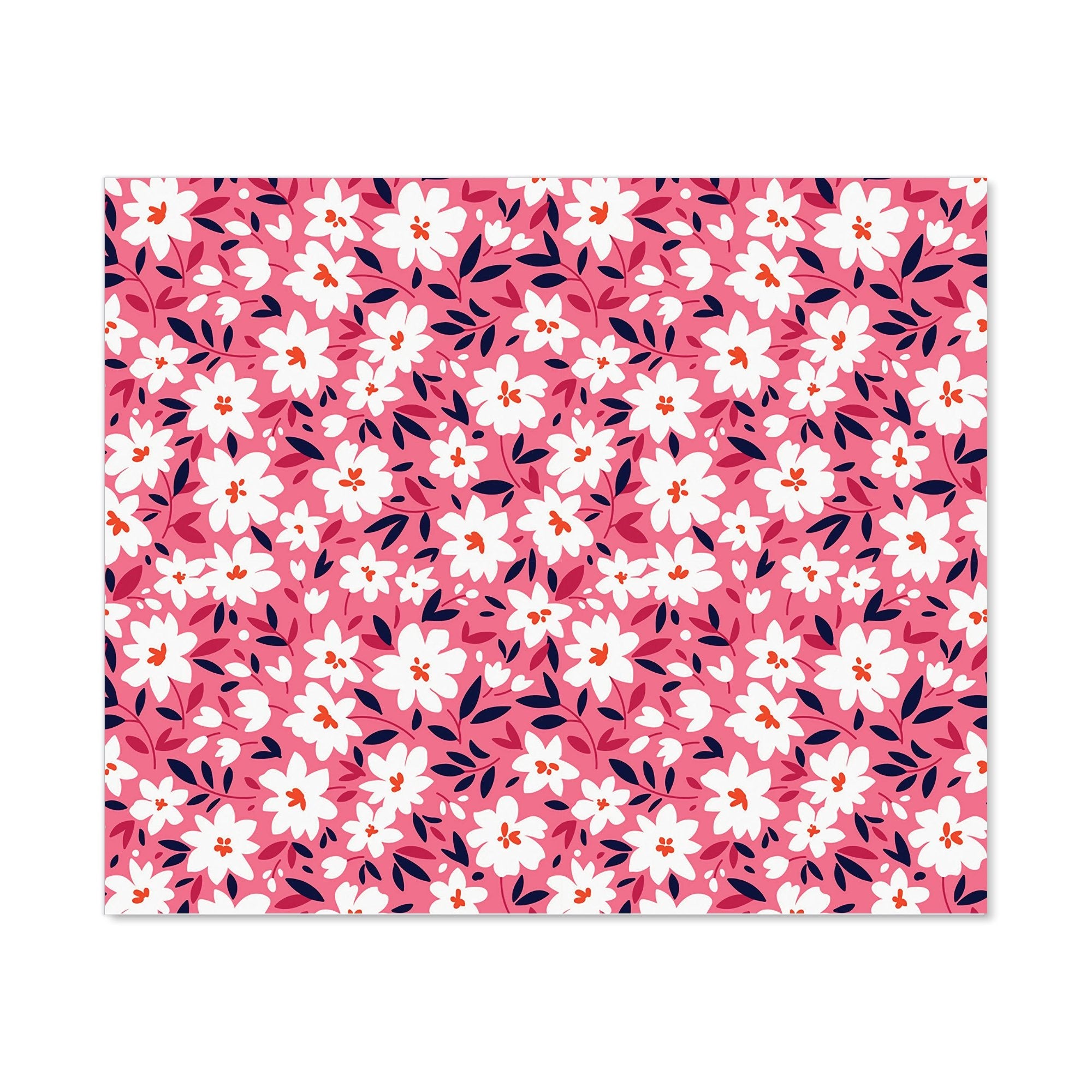 Small Cute White Flower Pattern Kitchen Splashback