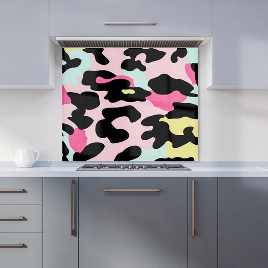 Colourful Leopard Print Kitchen Splashback