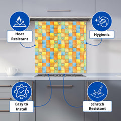 Baby Watercolour Blanket Pattern Kitchen Splashback