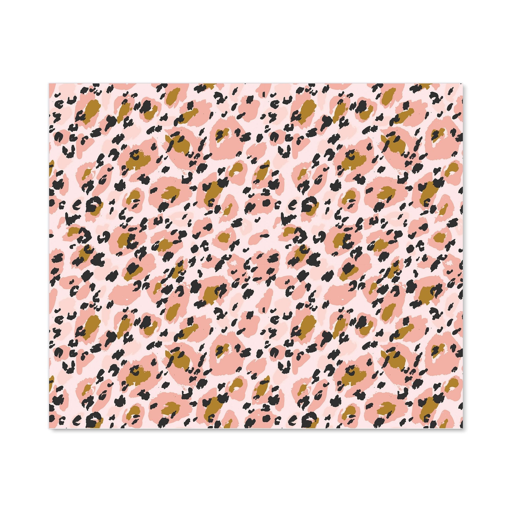 Hand Drawn Pink Leopard Print Kitchen Splashback
