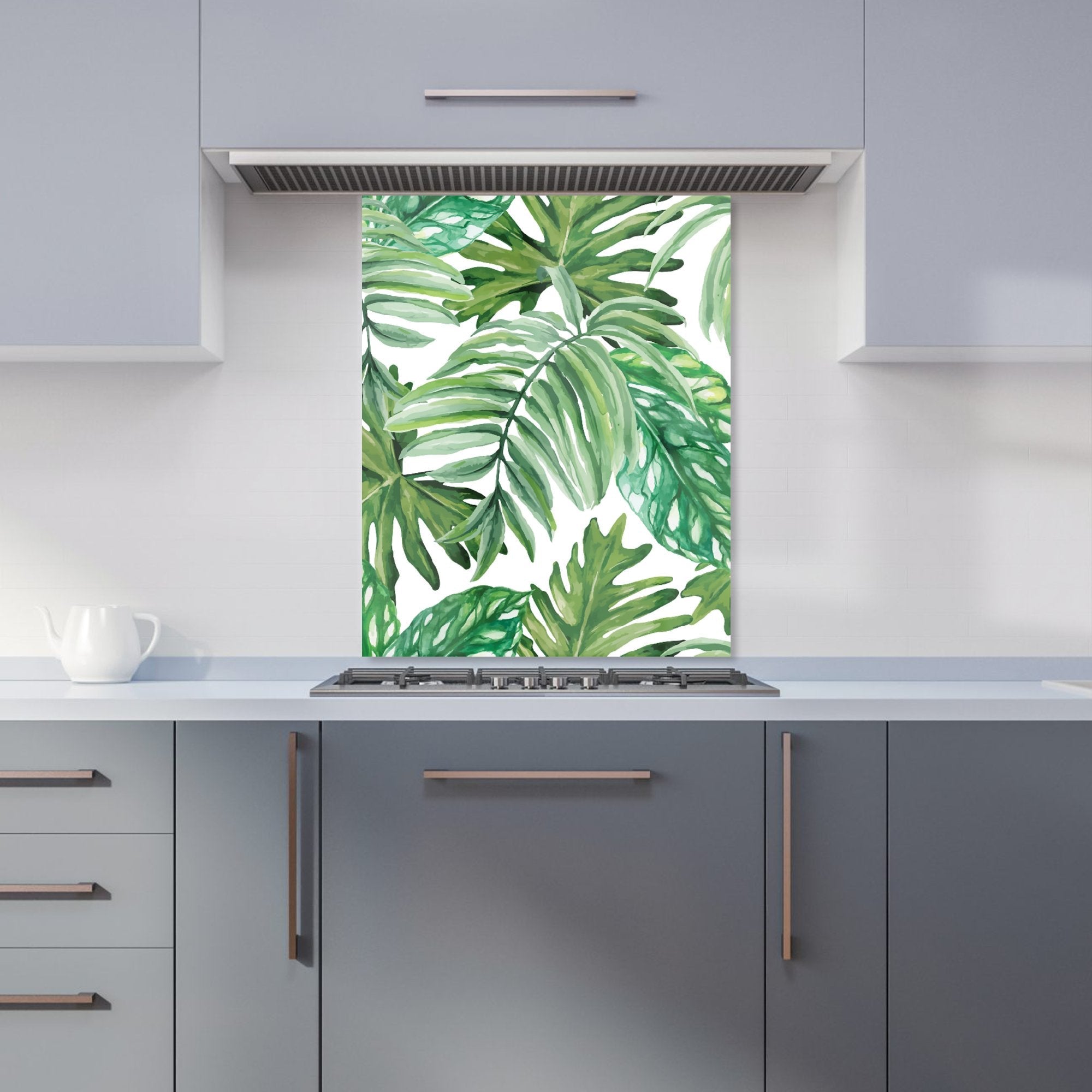 Exotic Rainforest Leaves Kitchen Splashback