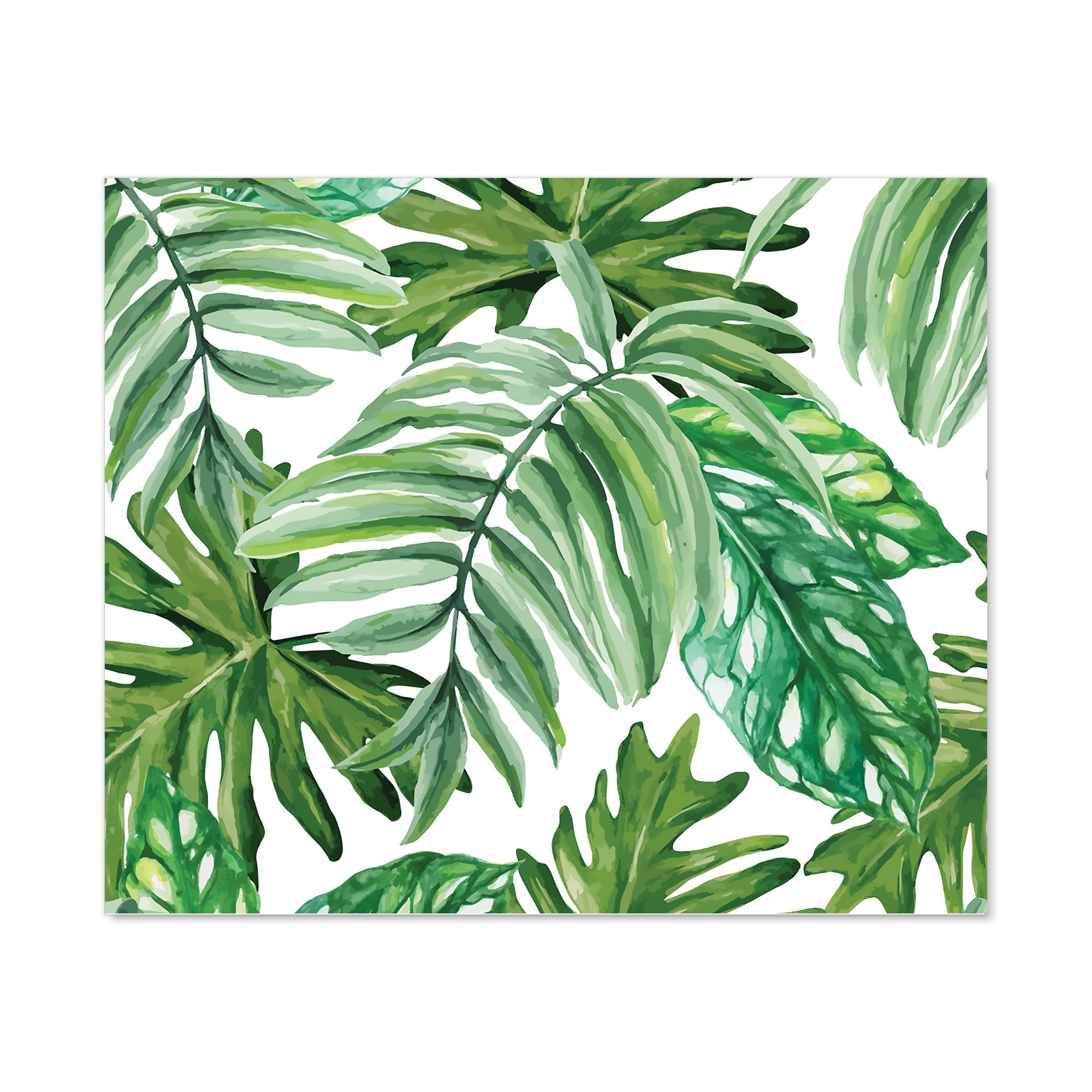Exotic Rainforest Leaves Kitchen Splashback