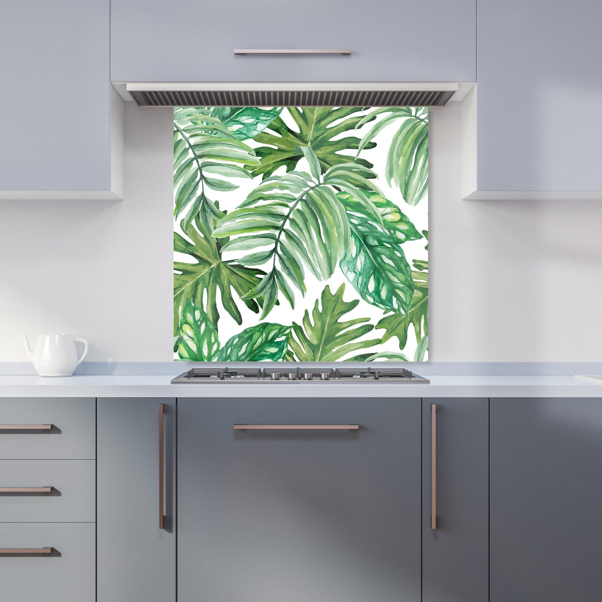 Exotic Rainforest Leaves Kitchen Splashback