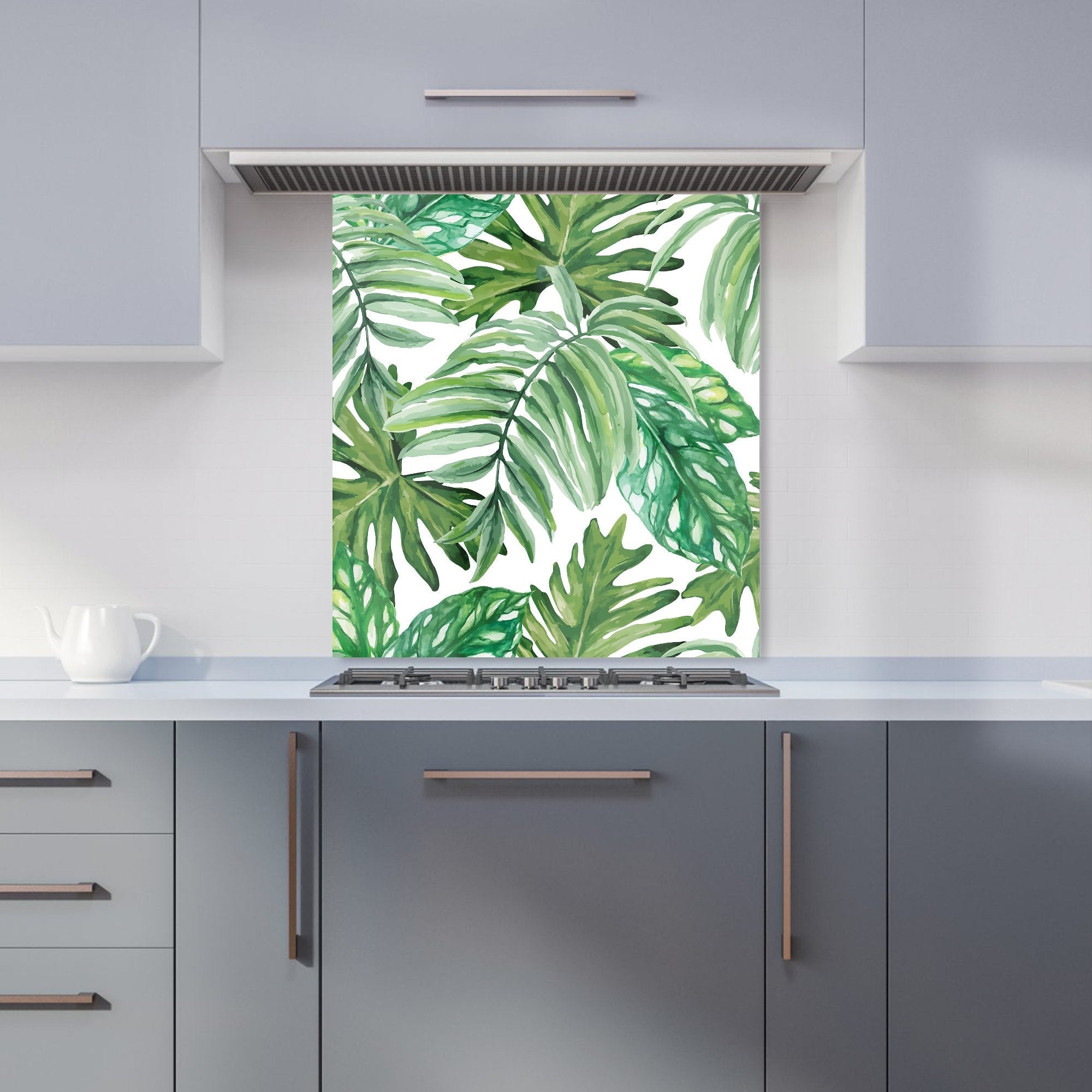 Exotic Rainforest Leaves Kitchen Splashback
