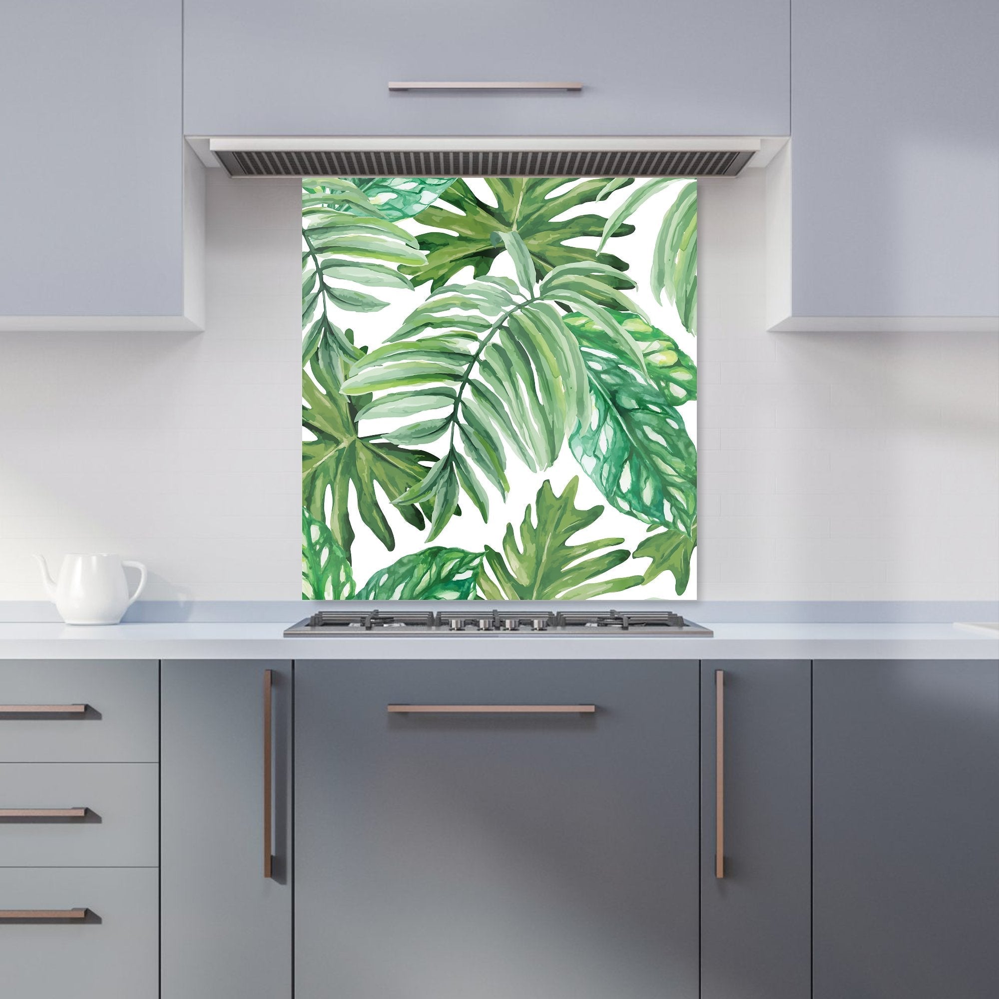 Exotic Rainforest Leaves Kitchen Splashback