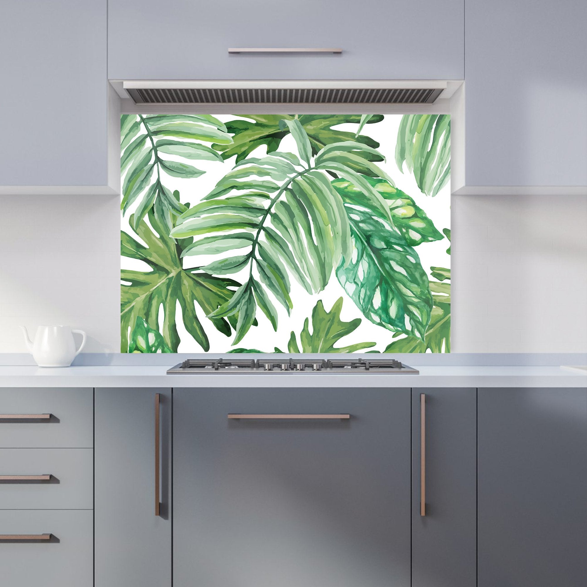 Exotic Rainforest Leaves Kitchen Splashback