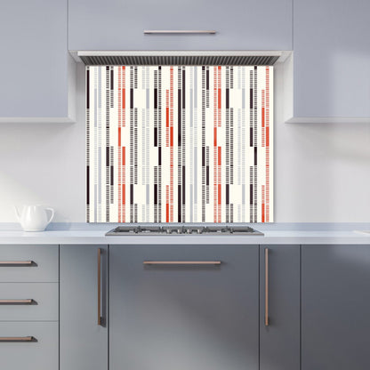 Dashed Stroke Pattern Kitchen Splashback