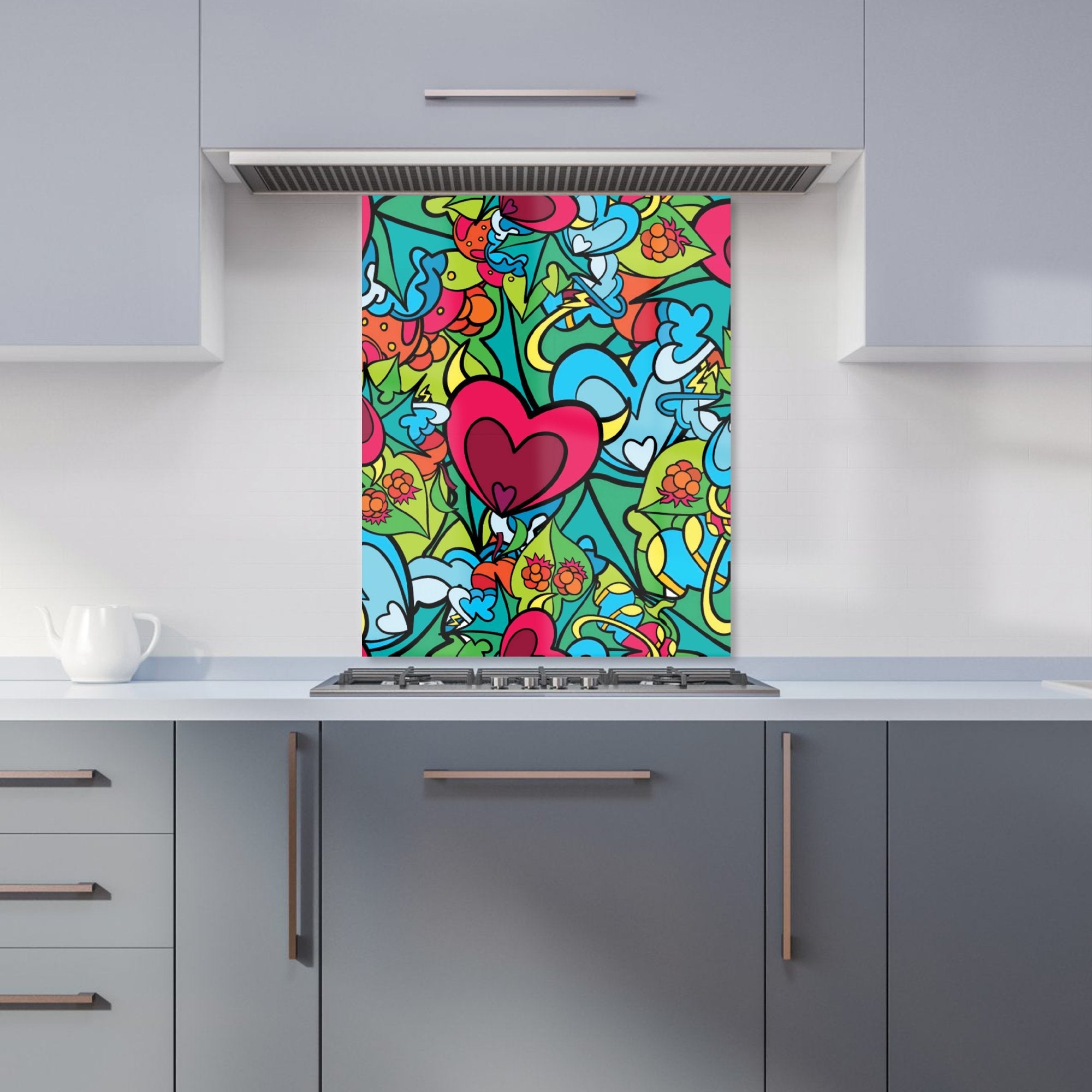 Hippie Psychedelic Pattern Kitchen Splashback