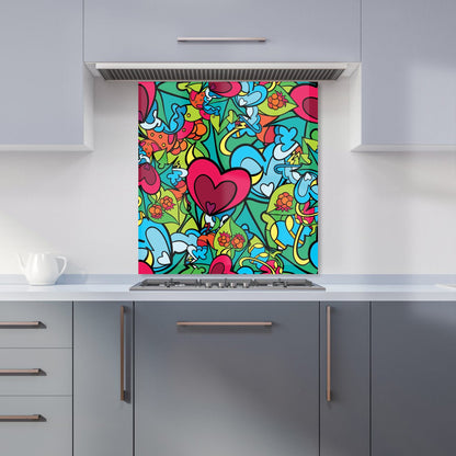 Hippie Psychedelic Pattern Kitchen Splashback