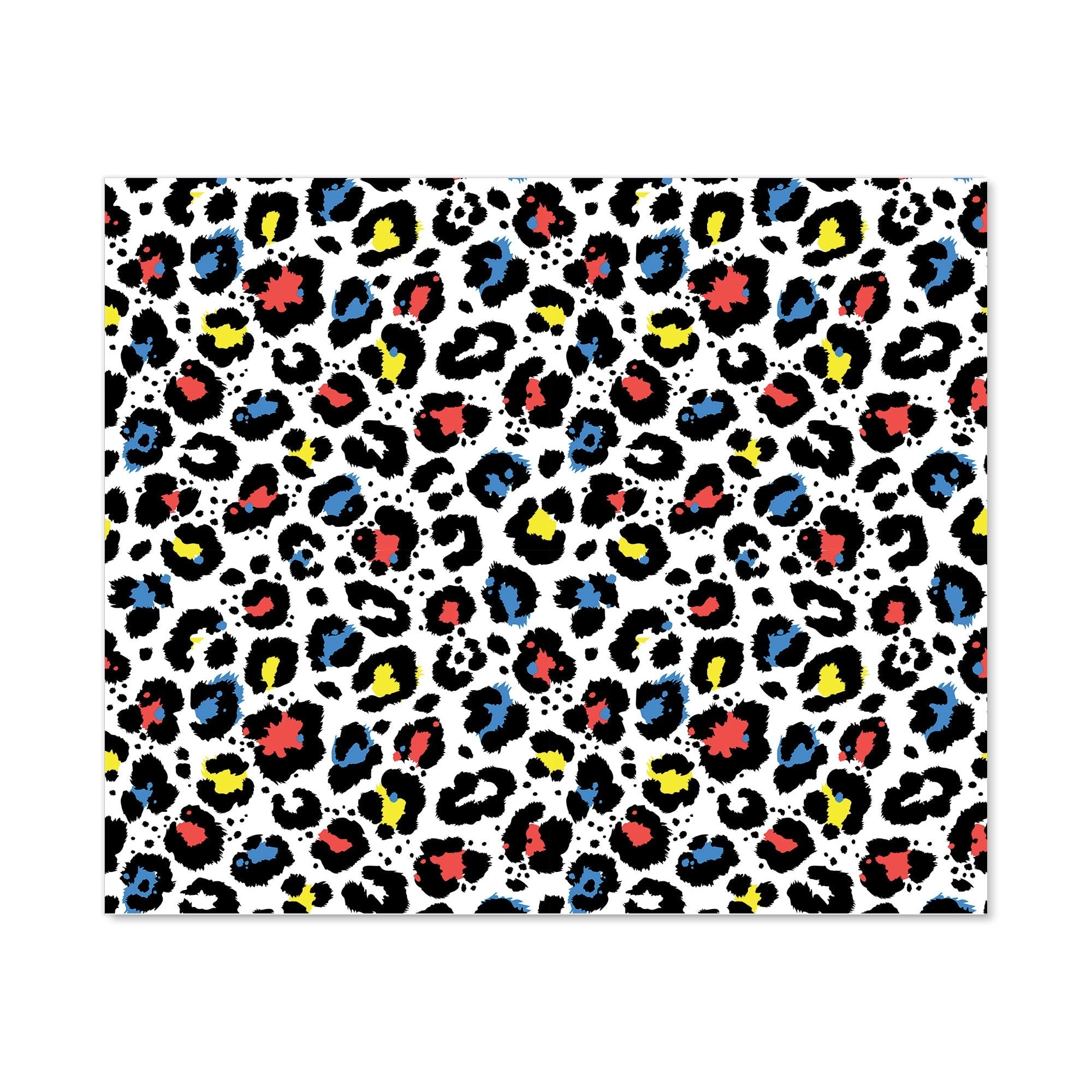 Coloured Leopard Print Kitchen Splashback