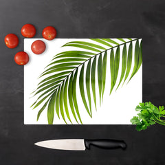 Single Palm Leaf Glass Chopping Board