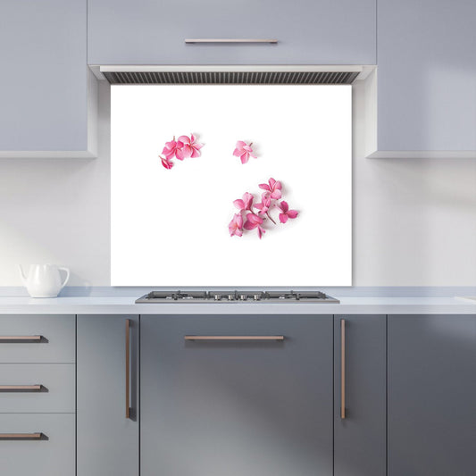 Pink Frangipani Flowers Kitchen Splashback