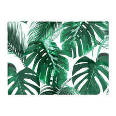 Tropical Jungle Leaf Pattern Glass Chopping Board