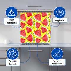 Watermelon Pattern Kitchen Splashback