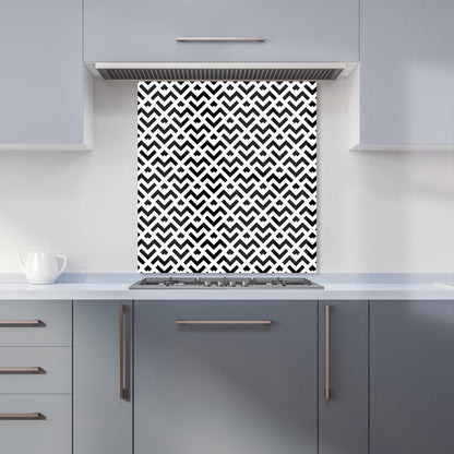 Black And White Abstract Pattern Kitchen Splashback