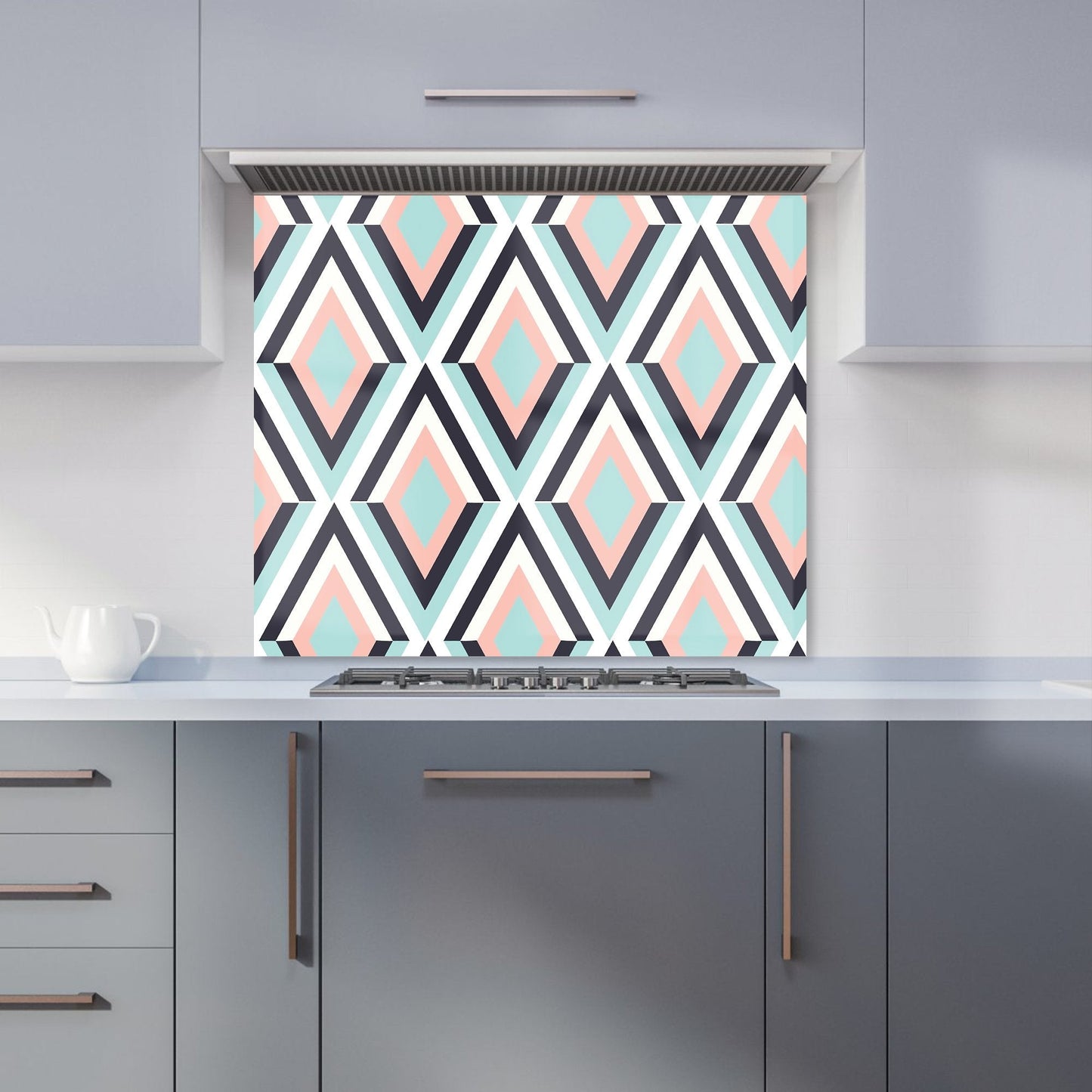 Zig Zag Abstract Pattern Kitchen Splashback