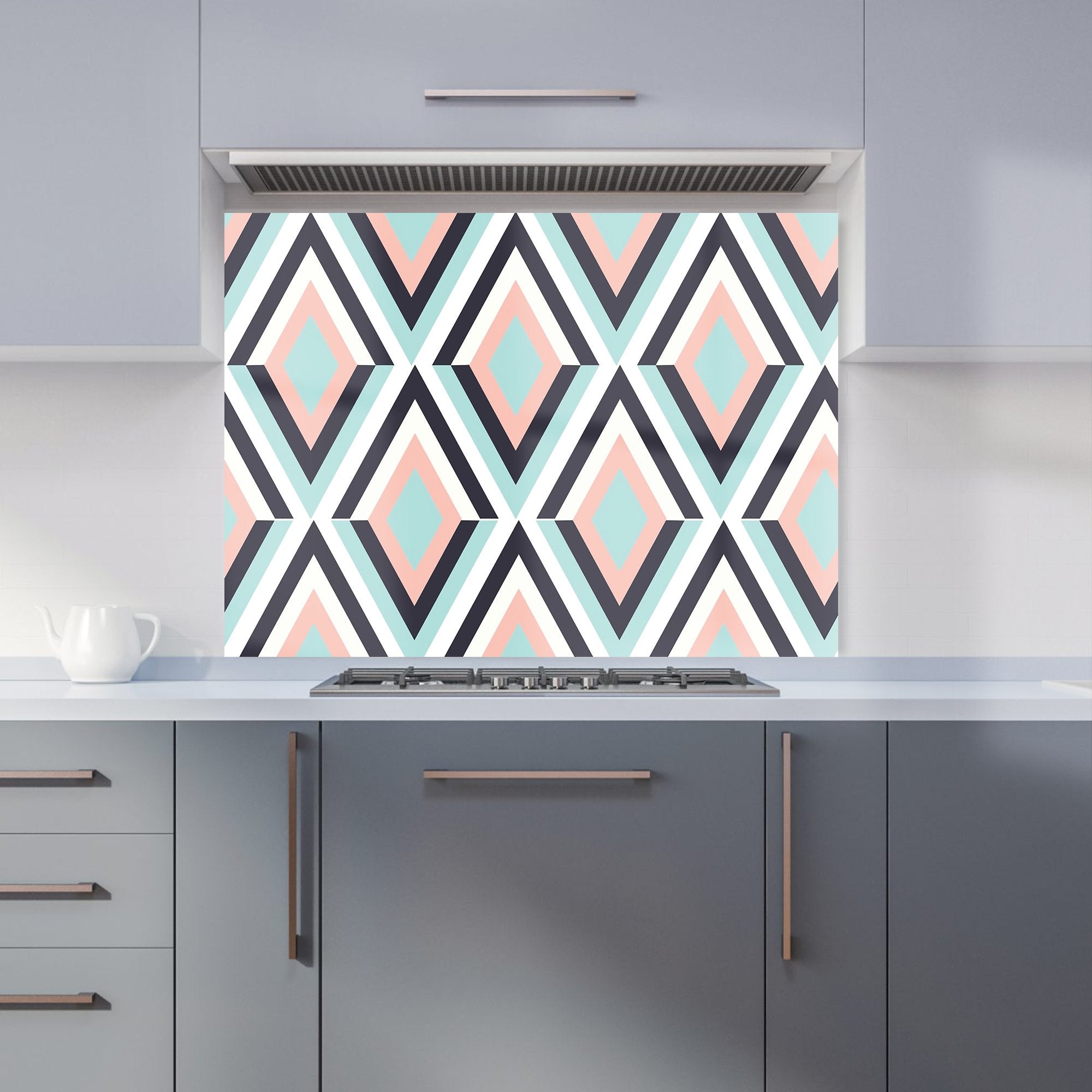 Zig Zag Abstract Pattern Kitchen Splashback