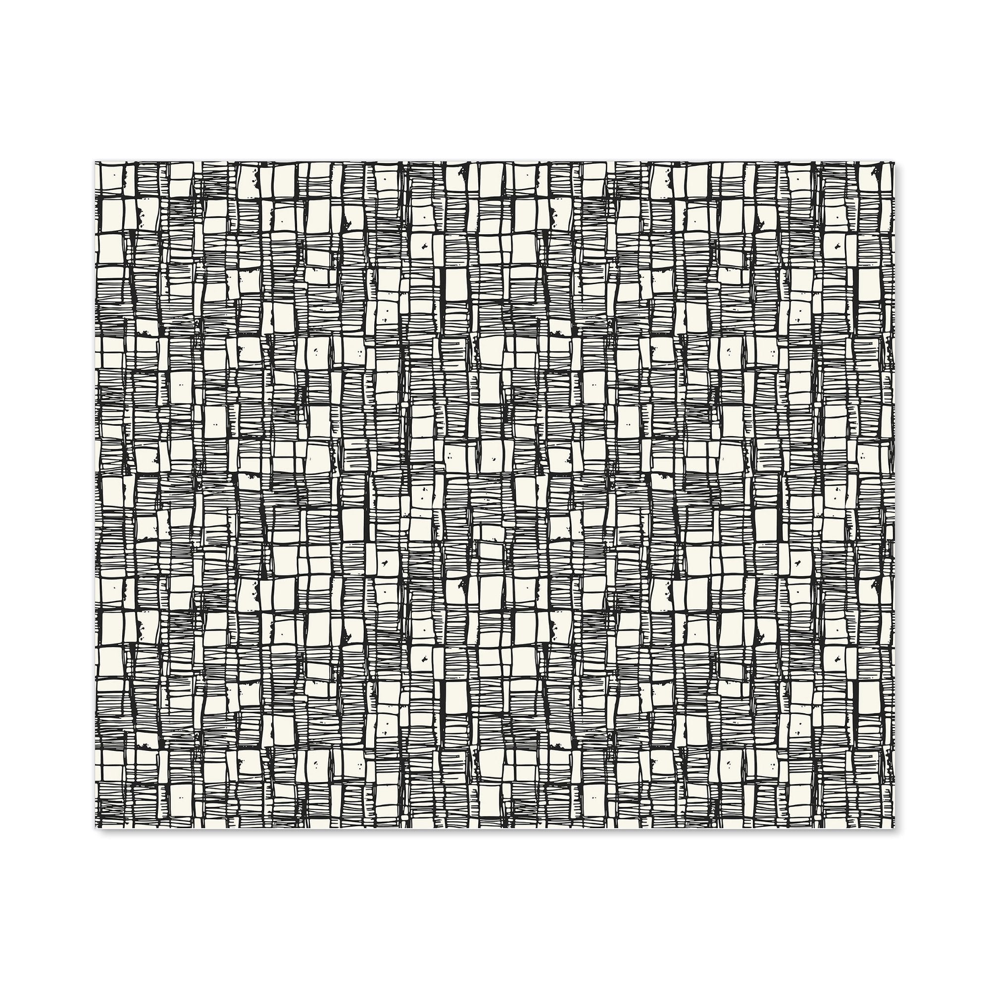 Irregular Sketched Block Textured Kitchen Splashback