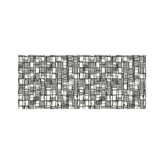 Irregular Sketched Block Textured Glass Bathroom Splashback