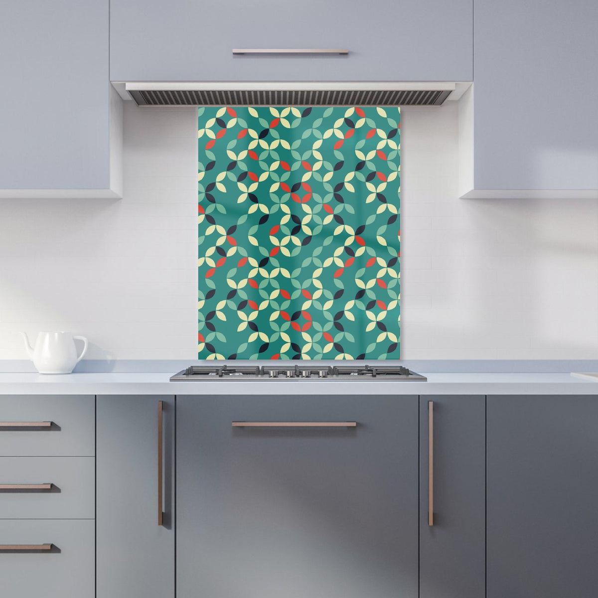 Geometric Pattern Design Kitchen Splashback