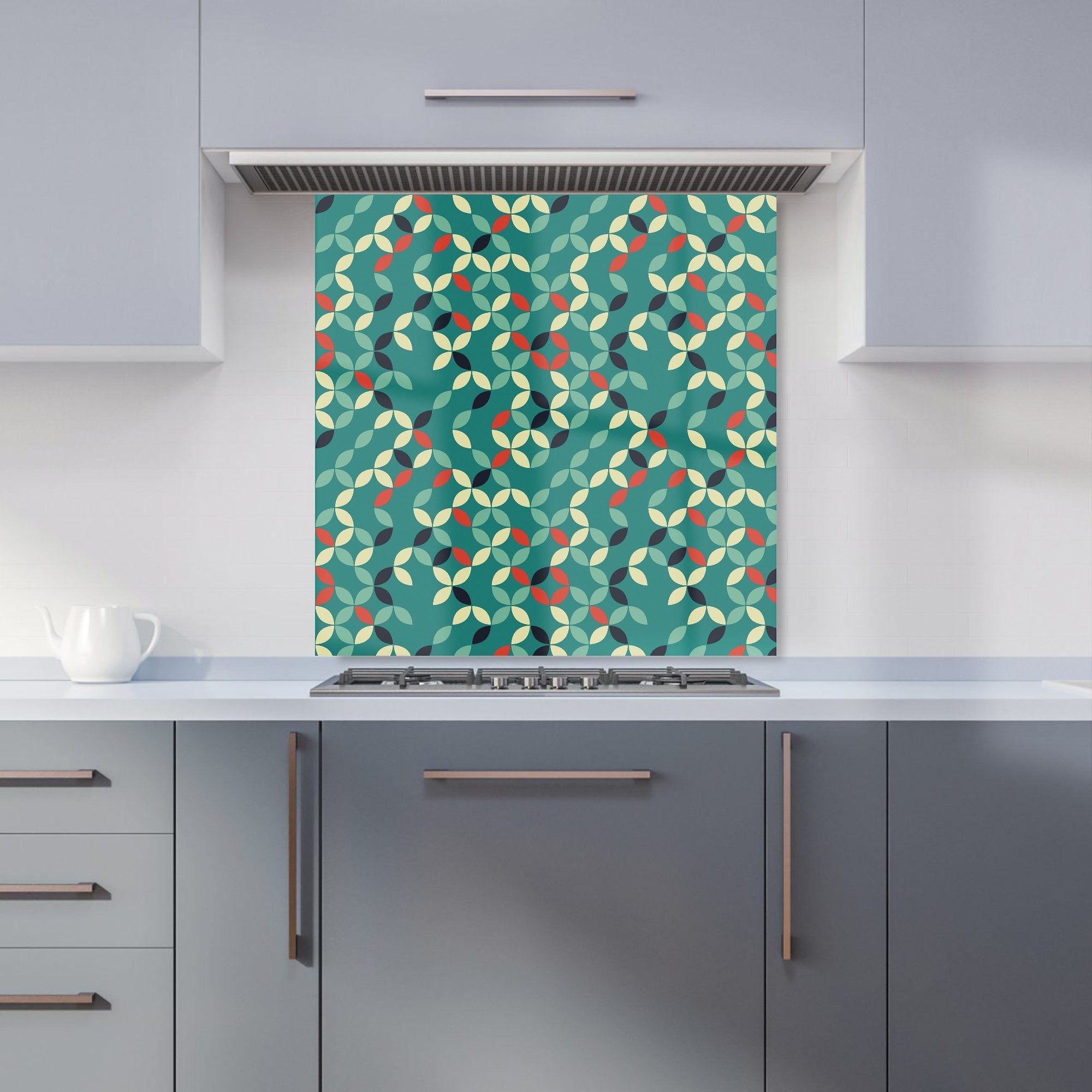 Geometric Pattern Design Kitchen Splashback
