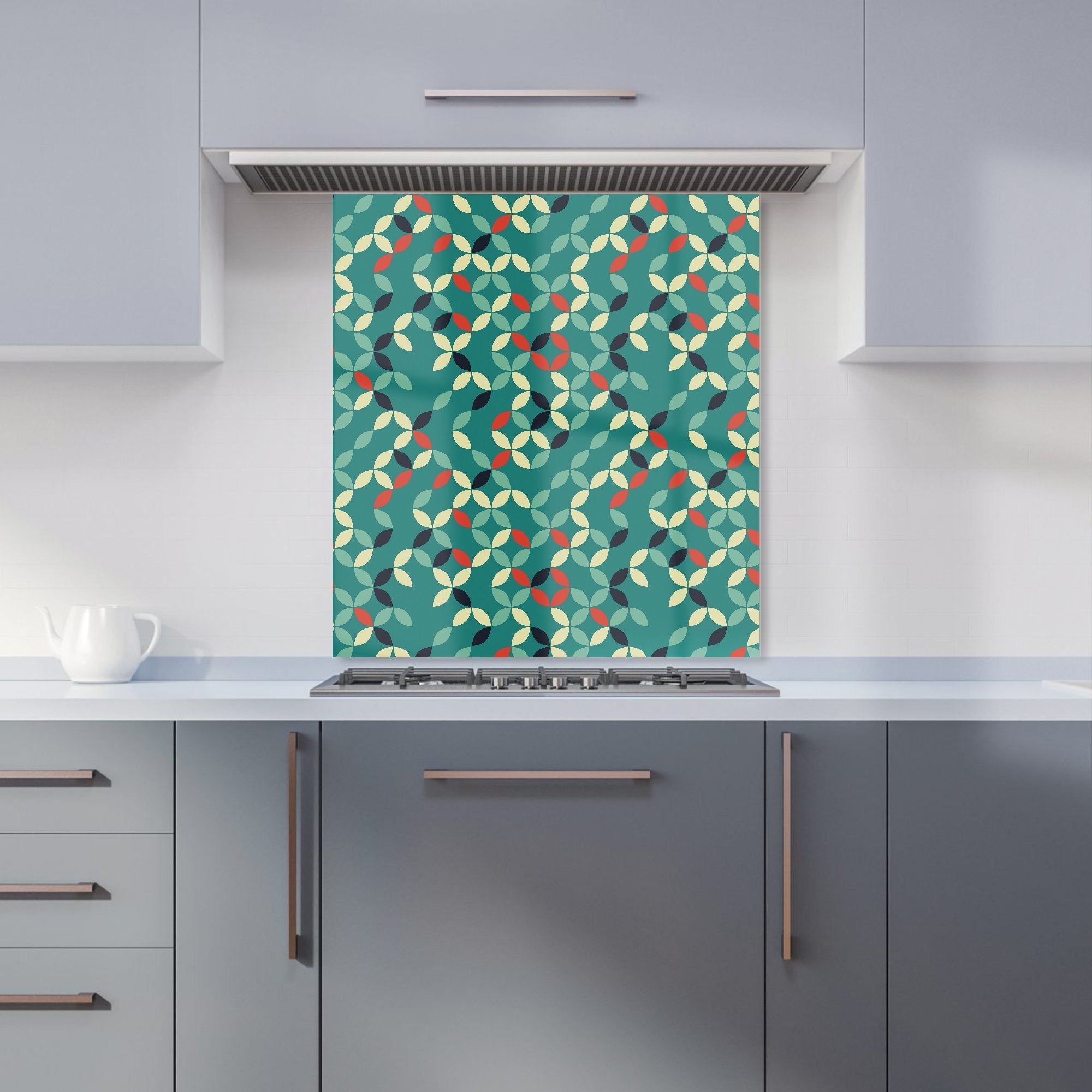 Geometric Pattern Design Kitchen Splashback