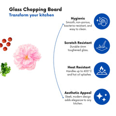 Single Cherry Blossom Glass Chopping Board