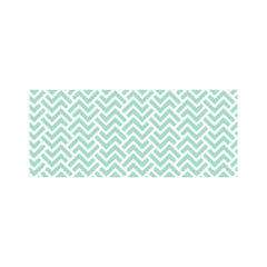 Green Geometric Pattern Glass Bathroom Splashback